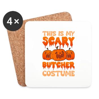 Boucher d'Halloween Boucher d'Halloween - Dessous de verre (lot de 4) - blanc - Devant