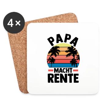 Vacances Vacancier Père Papa - Dessous de verre (lot de 4) - blanc - Devant
