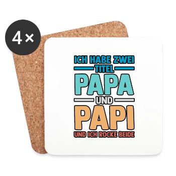 Father Stepdad Father's Day Dad - Coasters (set of 4) - white - Front