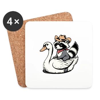 COW-BOY MIGNON - Dessous de verre (lot de 4) - blanc - Devant