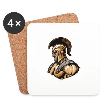 Spartan Gladiator Muscles Sparta 300 - Coasters (set of 4) - white - Front
