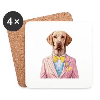Labrador Retriever - Untersetzer (4er-Set) - Weiß - Vorne