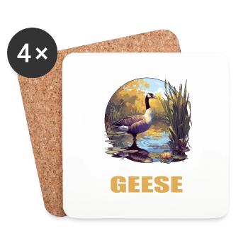 oies oies - Dessous de verre (lot de 4) - blanc - Devant