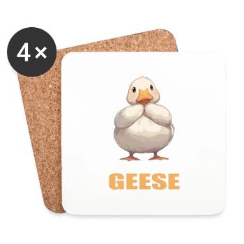geese goose - Coasters (set of 4) - white - Front
