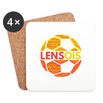 Fierté Lensoise Football - Dessous de verre (lot de 4) - blanc - Devant