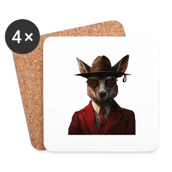 Wallaby - Untersetzer (4er-Set) - Weiß - Vorne