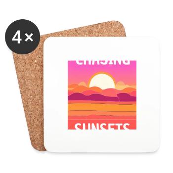 SUNSET DESIGN - Untersetzer (4er-Set) - Weiß - Vorne