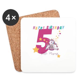 5th Birthday - Coasters (set of 4) - white - Front