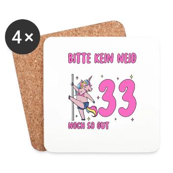 Please No Envy 33 Birthday - Coasters (set of 4) - white - Front