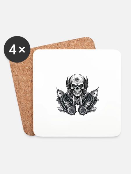 Full Throttle - Coasters (set of 4) - white