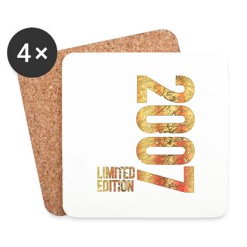 18th Birthday Boy Gift Limited Edition 2007 - Coasters (set of 4) - white - Front