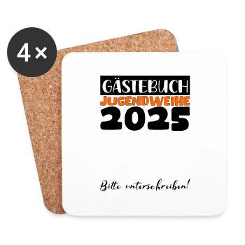 Consécration des jeunes 2025 Livre d'or Cadeau Filles Garçons - Dessous de verre (lot de 4) - blanc - Devant