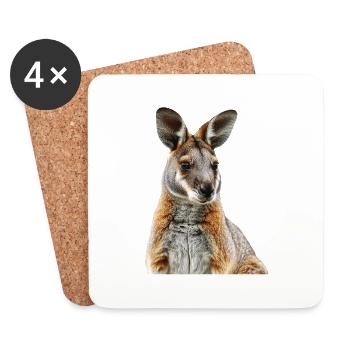 Wallaby - Untersetzer (4er-Set) - Weiß - Vorne
