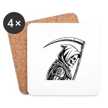 FUTURISTIC GRIM REAPER - Coasters (set of 4) - white - Front