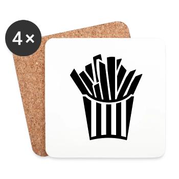 French fries - Coasters (set of 4) - white - Front