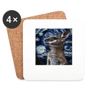 Wallaby - Untersetzer (4er-Set) - Weiß - Vorne