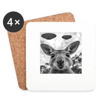 Wallaby - Untersetzer (4er-Set) - Weiß - Vorne