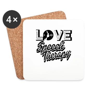 Love Speech Therapy - Coasters (set of 4) - white - Front