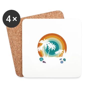 Tout ce qui m’intéresse, c’est d’être sur Sanibel - Dessous de verre (lot de 4) - blanc - Devant
