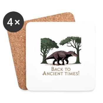 BACK TO ANCIENT TIMES - Coasters (set of 4) - white - Front