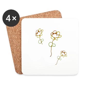 Leas Flowers - Untersetzer (4er-Set) - Weiß - Vorne