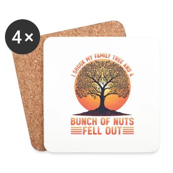 I Shook My Family Tree And Nuts Fell Out - Untersetzer (4er-Set) - Weiß - Vorne