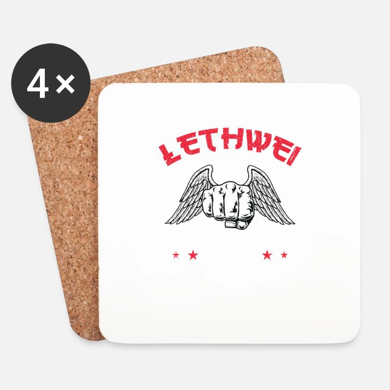 Lethwei Ist Kein Sport, Sondern Ein Lebensstil - Untersetzer (4er-Set) - Weiß