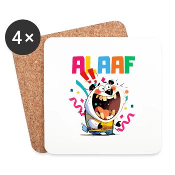 Carnaval Ours Kölle Alaaf Costume Cologne Drôle - Dessous de verre (lot de 4) - blanc - Devant