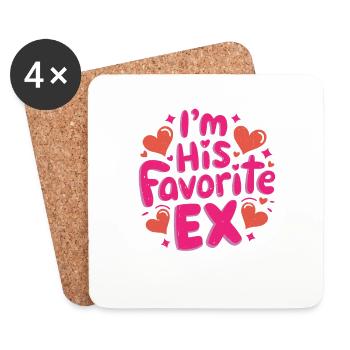 I'm His Favorite Ex 5 - Untersetzer (4er-Set) - Weiß - Vorne