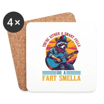 You're Either A Smart Fella Or A Fart Smella 2 - Untersetzer (4er-Set) - Weiß - Vorne