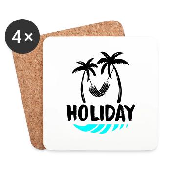 palms relax holiday - Untersetzer (4er-Set) - Weiß - Vorne