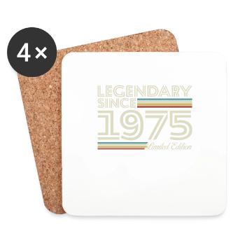 1975 Vintage Retro Geburtstagsgeschenk - Untersetzer (4er-Set) - Weiß - Vorne