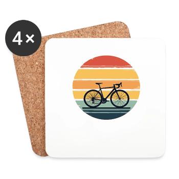 Tenue de vélo minimaliste - Dessous de verre (lot de 4) - blanc - Devant