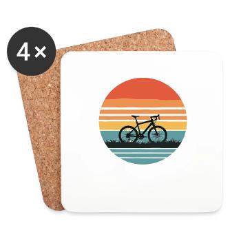 Tenue de vélo minimaliste - Dessous de verre (lot de 4) - blanc - Devant