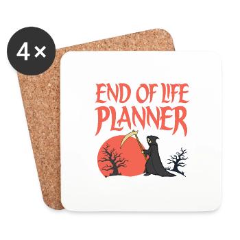 END OF LIFE PLANNER - Coasters (set of 4) - white - Front