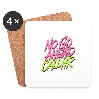 No Go Ahead Call HR 13 - Untersetzer (4er-Set) - Weiß - Vorne