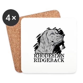 Love Rhodesian Ridgeback - Coasters (set of 4) - white - Front