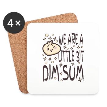 Un peu de dim sum - Dessous de verre (lot de 4) - blanc - Devant
