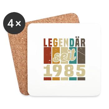 Legende seit 1985 Jahrgang 40 Jahre - Untersetzer (4er-Set) - Weiß - Vorne