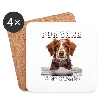 LE CHIEN POUR LES SOINS EST MA RÉCOMPENSE - Dessous de verre (lot de 4) - blanc - Devant