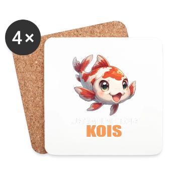 Koi Koi Carpe - Dessous de verre (lot de 4) - blanc - Devant
