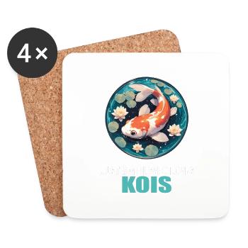 Koi Koi Carpe - Dessous de verre (lot de 4) - blanc - Devant