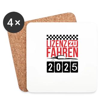 Driving License 2025 Driving Test Driving License Test - Coasters (set of 4) - white - Front
