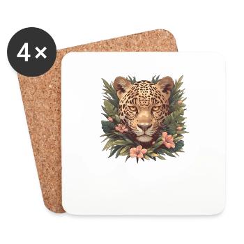 Jaguare Jaguar - Untersetzer (4er-Set) - Weiß - Vorne