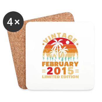 Cadeau D'anniversaire Nées En Janvier 2015 - Dessous de verre (lot de 4) - blanc - Devant