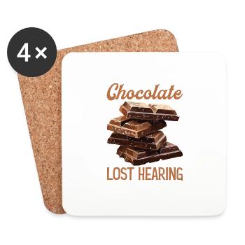 Day 12 Without Chocolate, Lost Hearing In My Eye37 - Untersetzer (4er-Set) - Weiß - Vorne