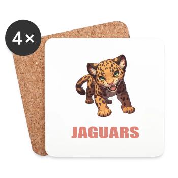 Jaguare Jaguar - Untersetzer (4er-Set) - Weiß - Vorne