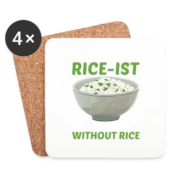 I'm A Rice-ist I Can't Live Without Rice 8 - Untersetzer (4er-Set) - Weiß - Vorne