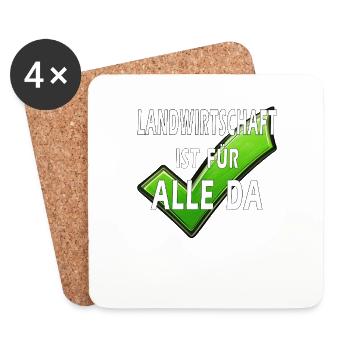 L’AGRICULTURE EST POUR TOUT LE MONDE - Dessous de verre (lot de 4) - blanc - Devant