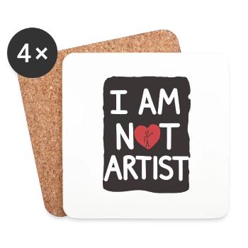 KUNST-STATEMENT - Untersetzer (4er-Set) - Weiß - Vorne